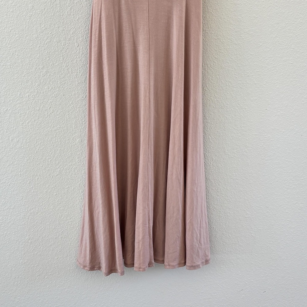 Reformation Jeans Midi Slip Dress Womens Size S Soft Pink Jersey Scoop Back - Picture 4 of 9